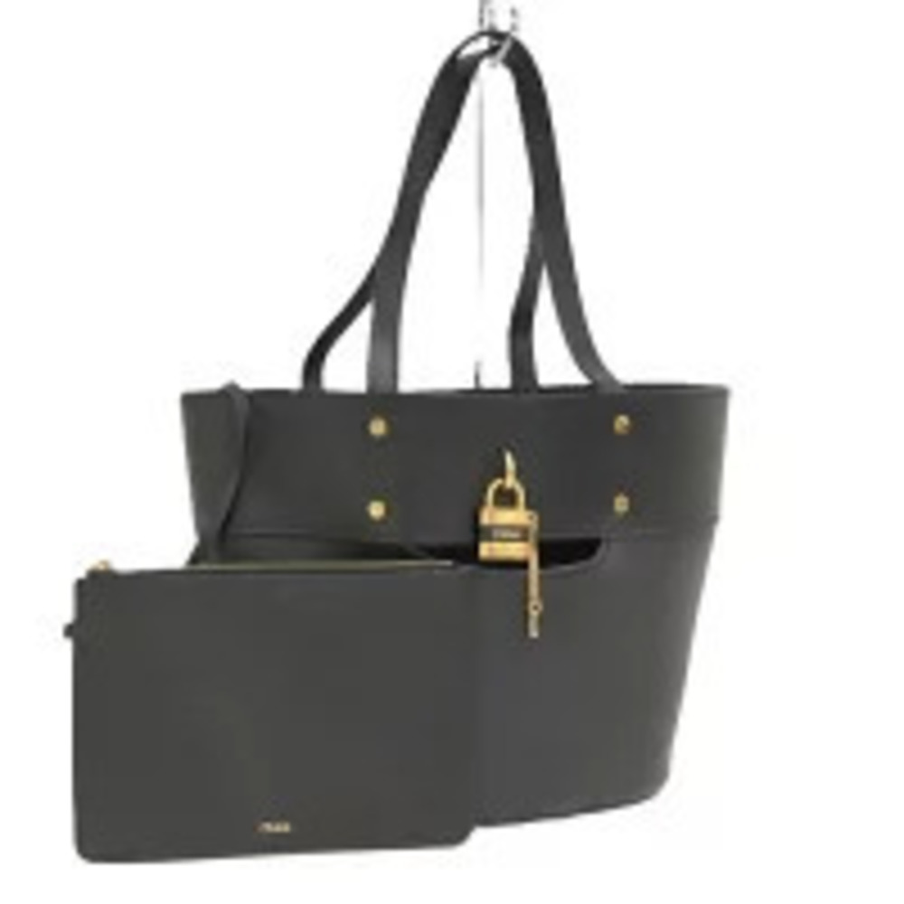 Chloe Abby Tote Bag Leather Black Pouch